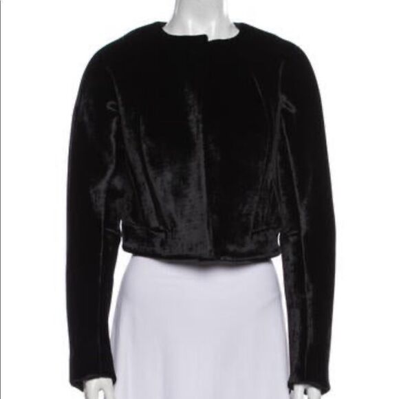 Derek Lam Jackets & Blazers - Derek Lam Runway  Fur Crop Biker Jacket Black Size Small